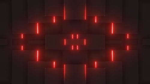 Futuristic abstract design with glowing red lines