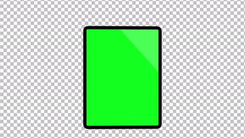 Tablet Mockup Green Screen With Transparent Background...