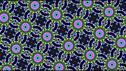 Mesmerizing Abstract Kaleidoscope Pattern Loop with Dynamic Color Shifts