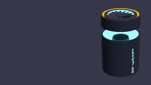 Animation de base de données cloud 3D. Cloud computing et stockage de fichiers dans le cloud. Technologie moderne