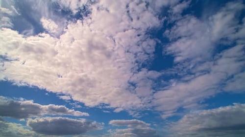 Himmel, Zeitraffer, sonniger Tag, bewegte Wolken und Sonne, Zeitraffer, Der Himmel mit Wolken, Wolkengebilde