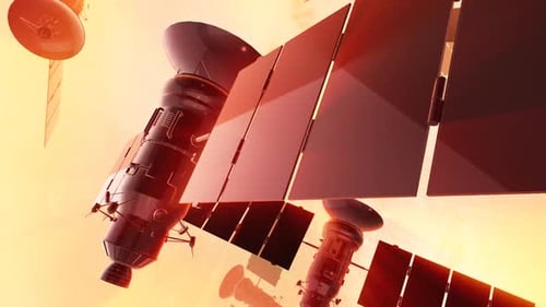 Satelliten in der Sonnenbahn