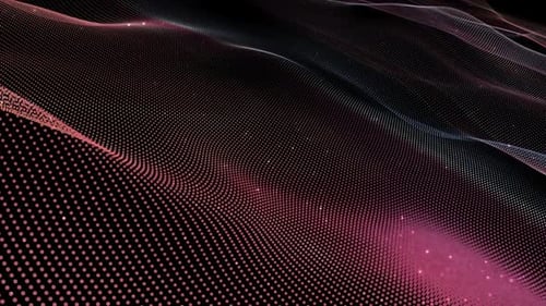 Abstract Digital Particle Wave Background Loop