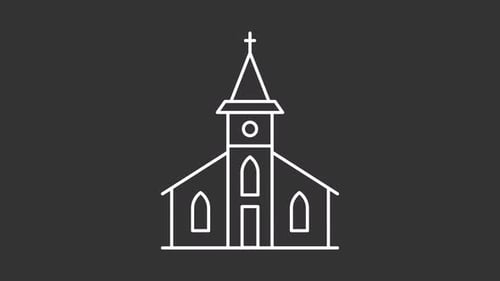 Animierte weiße Ikone der katholischen Kirche