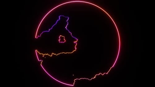 Orange And Purple Abstract Glowing Vanishing Ball Background Vj Loop In HD