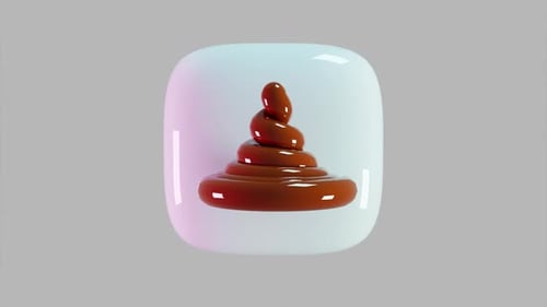 Animated 3D Poop Emoji Icon Reveal