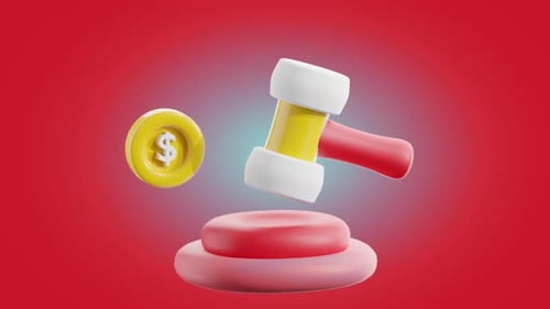 Red Auction Hammer HD