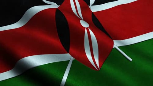 Kenya Flag is Waving