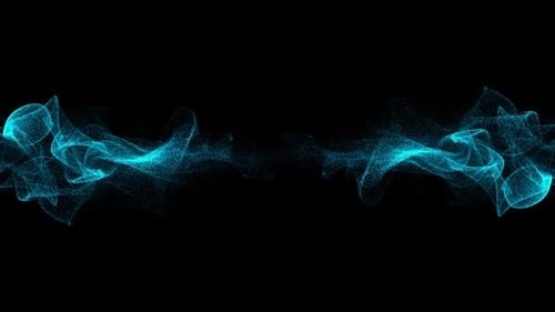 HD Blue Particle Flow Wave | Abstract Light Motion Loop