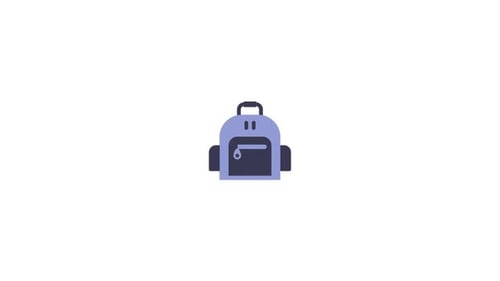 School Bag symbol icon animation video