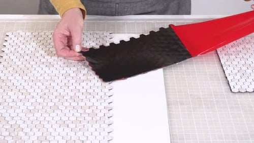 Applying Mosaic Tiles to Panel