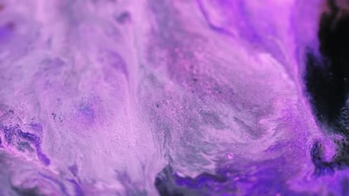 Acrylic Wave Art Wet Glitter Drip Purple White Mix