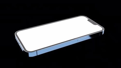 Creative animated smartphone mockup. Template on transparent background. Alpha channel.