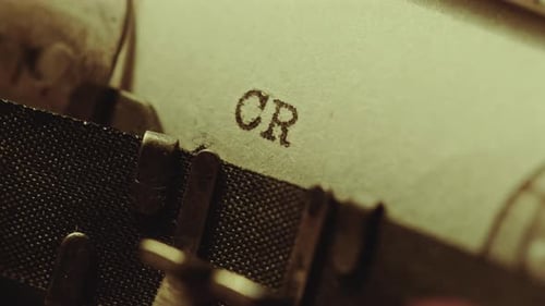 Vintage Typewriter Prints the Word Criminal