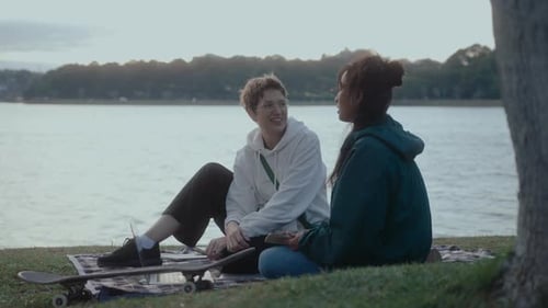 Girls Sitting in the Park and Chatting