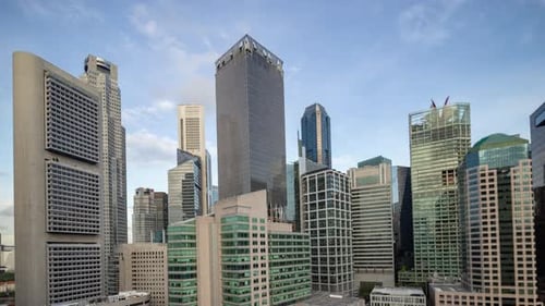 Horizonte del distrito central de negocios de Singapur