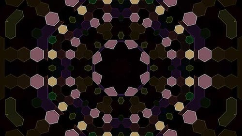 Dynamic Geometric Hexagon Kaleidoscope Pattern Background