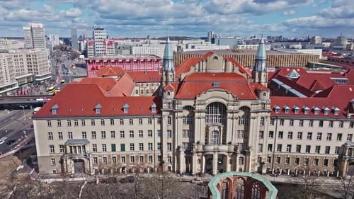 Aerial view of a Historic Government building , Berlin , Germany .