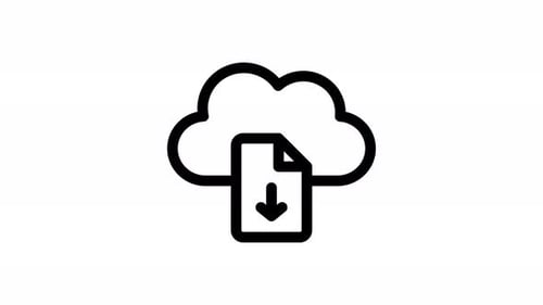 Animated Cloud File Download Icon