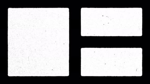 Collage Collection: Vintage screen effect in square and two rectangles on either side in a loop
