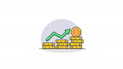 4k Business Growth Concept Animation Video