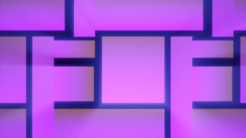 Purple patterns futuristic energy glowing from rectangles and squares background