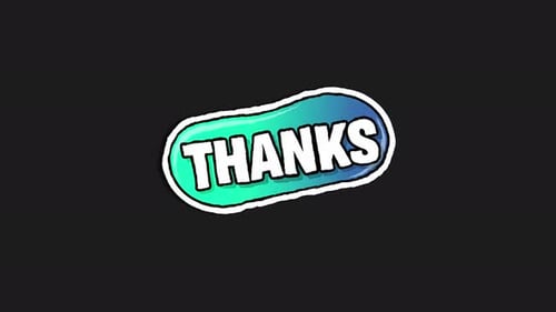 Sketchy Fluid Thanks Text Animation