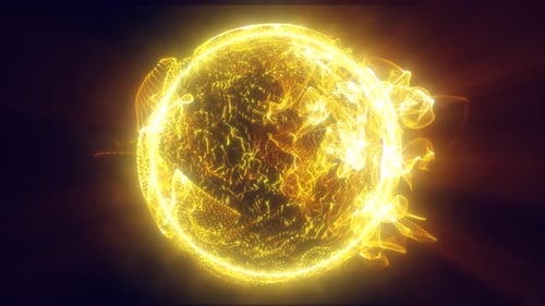 Abstract Particle Energy Sphere Logo Reveal