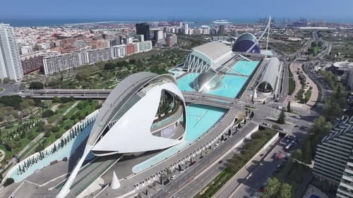 cidade das artes e ciências em Valência, na Comunidade Valenciana, Espanha.