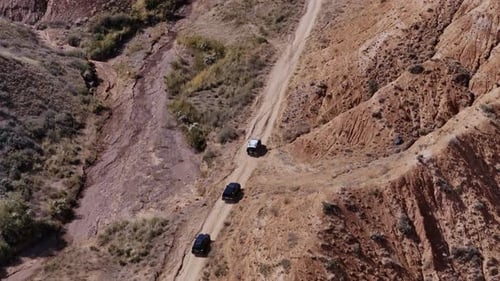 Offroad Expedition Through Canyon Kyrgyzstan Central Asia