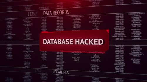 Datenbank gehackt Cyberangriff Computernetzwerkvirus Spyware Malware Software Cybersicherheit