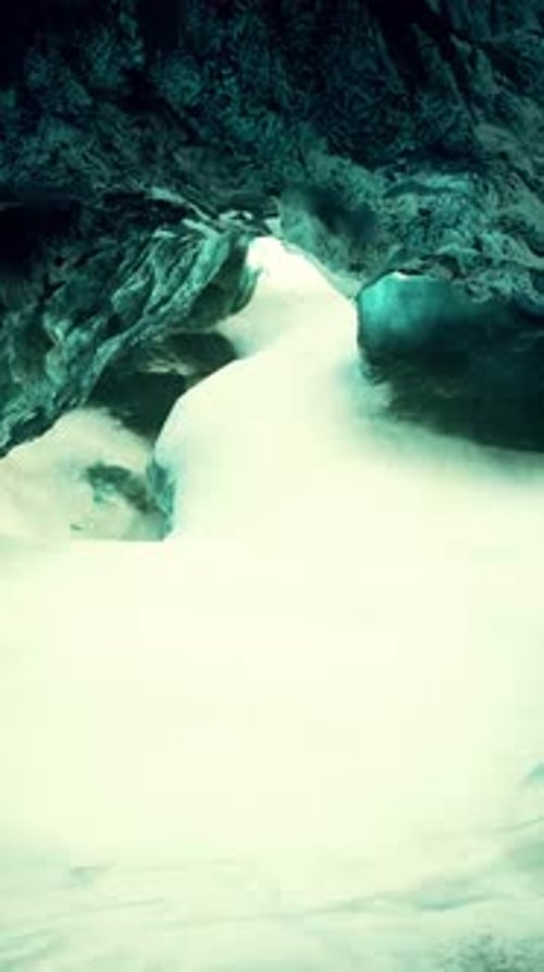 Interior Shot of Ice Glacier Cave