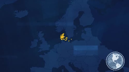 Denmark Map With Effects