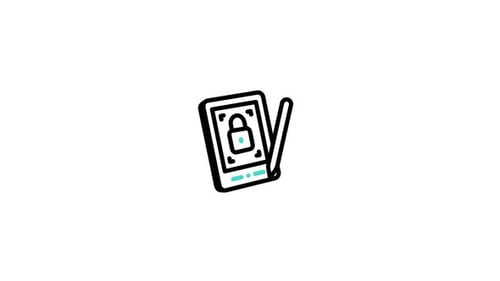 Animated Mobile Device Security Lock Unlock Icon