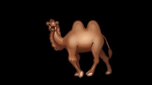 Animated Camel Character Walk Cycle Loop