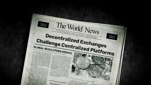 Retro Newspaper Headlines on Decentralized Exchanges and Crypto