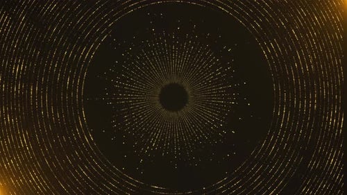 Elegant Golden Particle Radiating Pattern Background