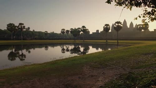 Sunrise At Angkor Wat In Cambodia