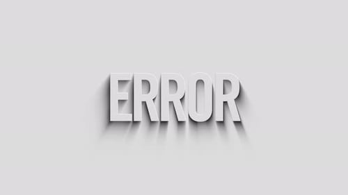Error warning symbol 3d with shadow