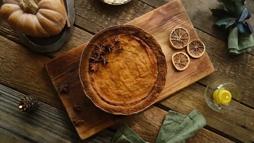 Delicious Pumpkin Pie Ready to Eat