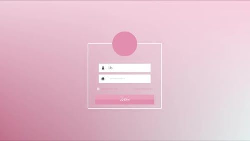 Login-Oberfläche auf rosafarbenem Hintergrund