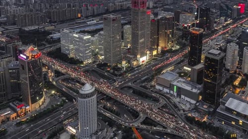 Cinematic And Majestic View Of Beijing Cityscape, China