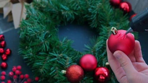 Christmas Wreath DIY: Crafting Holiday Decoration with Ornaments