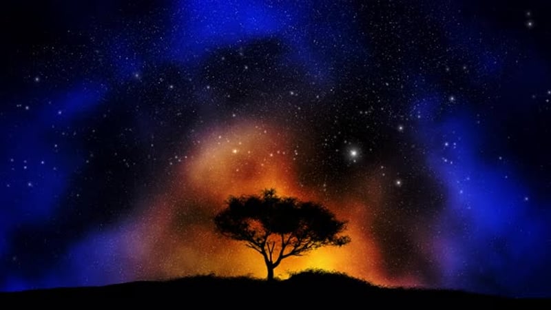 Night Sky Background 4K Loop, Backgrounds Motion Graphics ft. moon ...