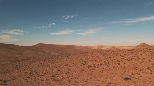Revealing drone shot of a beautiful desert.