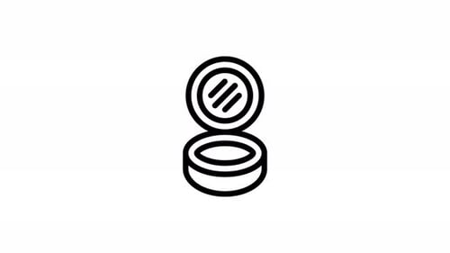 Miroir compact — Icône animée en ligne — Alpha Channel — 4K