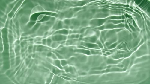 Green Water Texture with Waves Organic Shadow Effect with Wave Refraction of Light Slow Motion