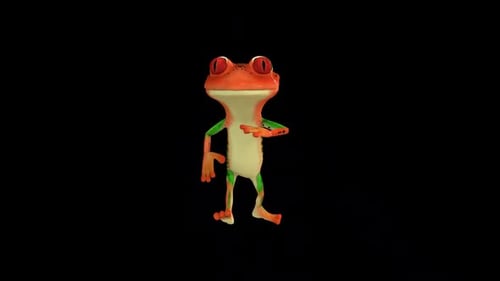 Toon Humanoid Frog Injured Walk