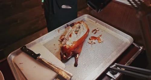 Roasted Peking Duck Dish Being