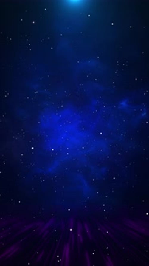 Abstract 4K Blue space shining glitter particles 3D Animation New Motion Background. Light flare For